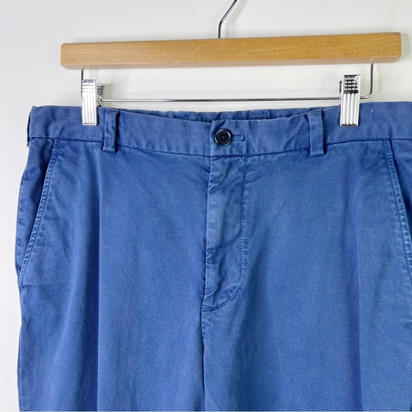 Brooks Brothers Clark Fit Chino Pants Blue Straight Leg Trousers Cotton W34 L32 - Picture 7 of 10